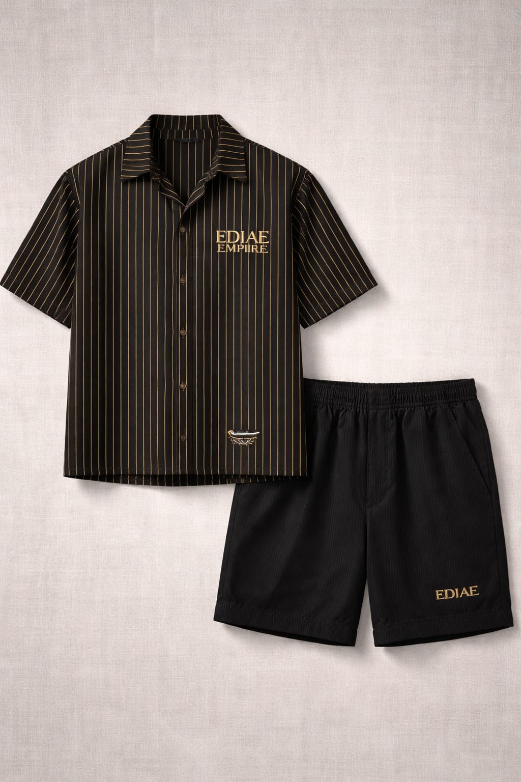 Ediae Empire Luxe pinstripe set”